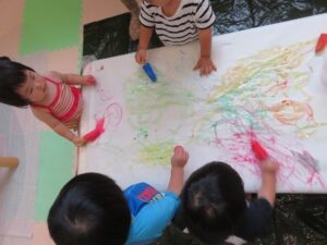 氷絵の具で遊んだよ！