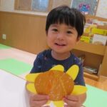 ビー玉でひまわりを作ったよ!